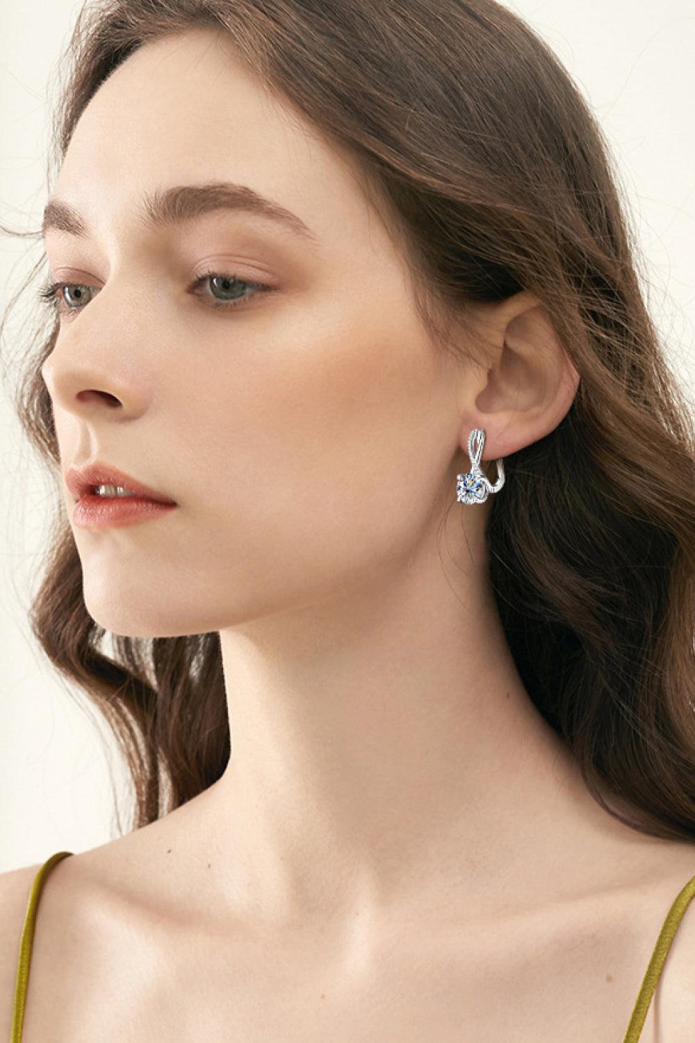 4 Carat Moissanite 925 Sterling Silver Earrings Carauana Store