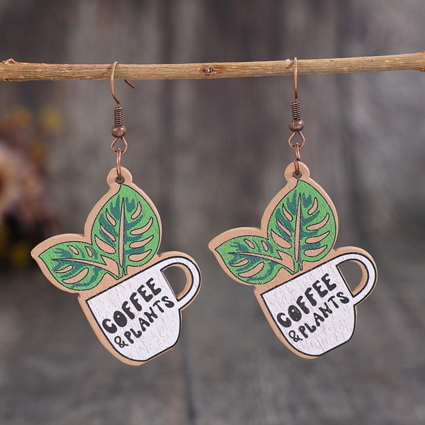 Wooden Alloy Dangle Earrings Carauana Store