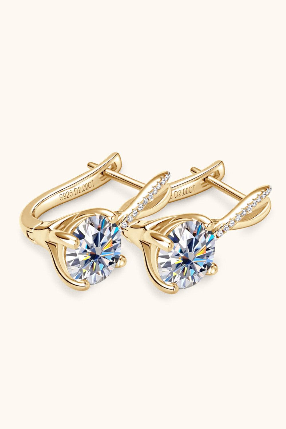 4 Carat Moissanite 925 Sterling Silver Earrings Carauana Store