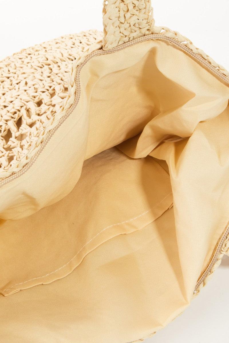 Fame Straw-Paper Crochet Tote Bag Carauana Store