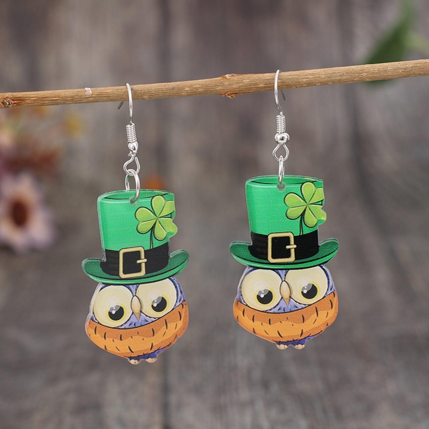 Owl Acrylic Dangle Earrings Carauana Store
