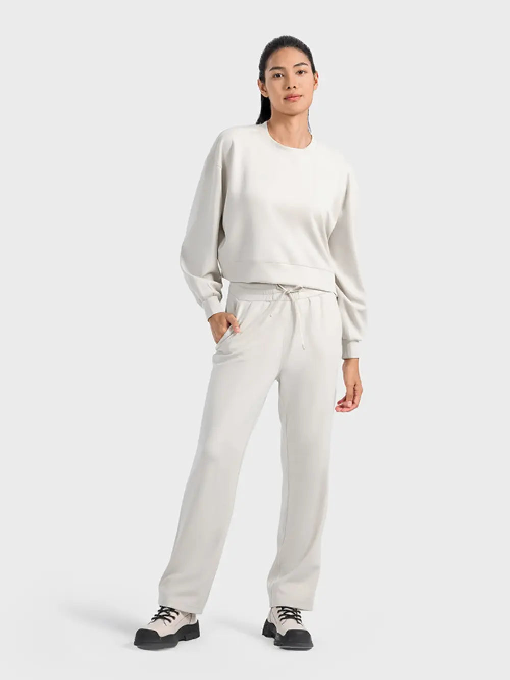 Millennia Round Neck Drop Shoulder Sports Top Carauana Store