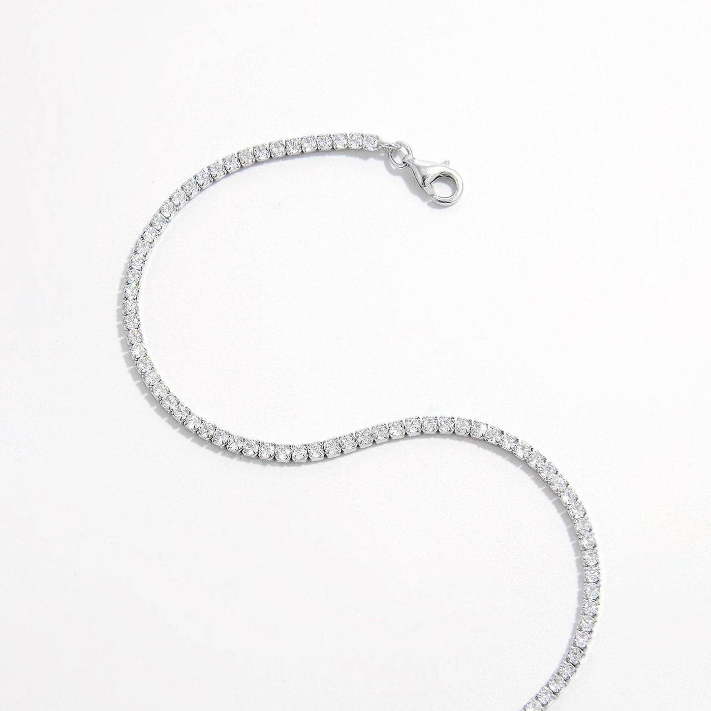 925 Sterling Silver Inlaid Zircon Bracelet Carauana Store