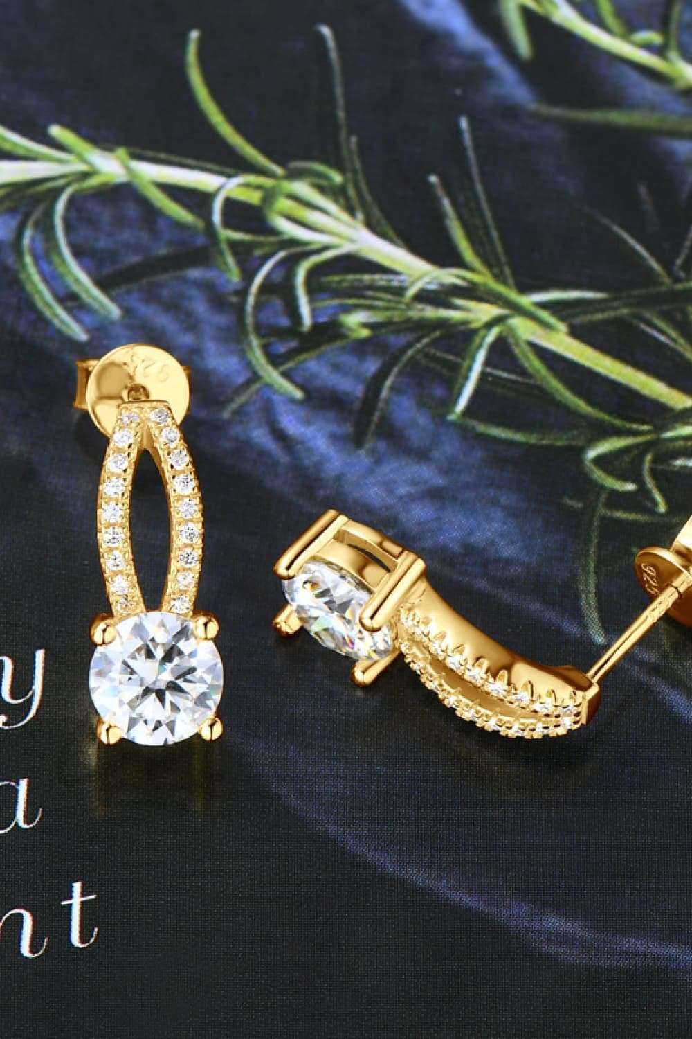 1 Carat Moissanite 925 Sterling Silver Earrings Carauana Store