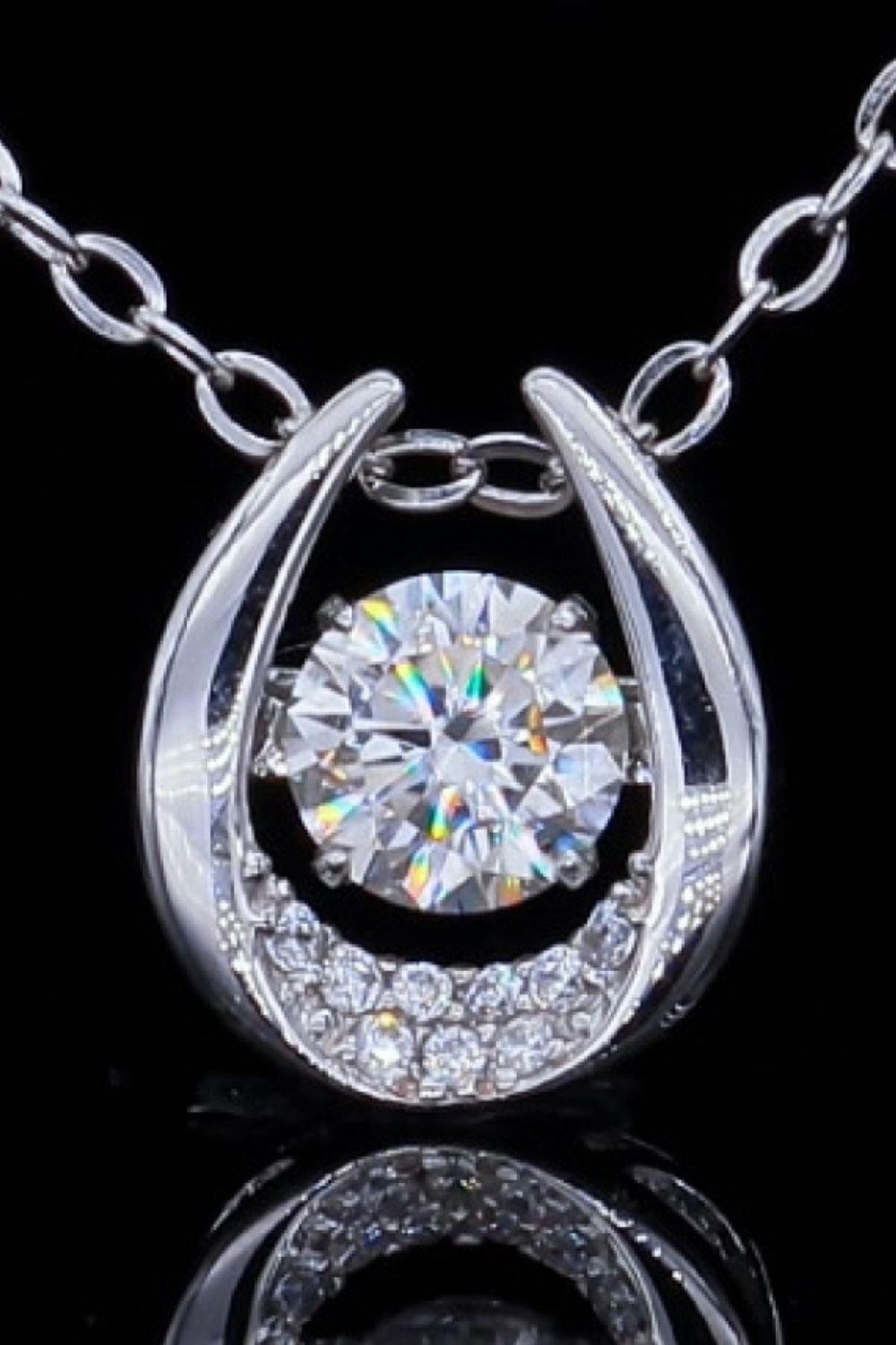 Moissanite Zircon Pendant Necklace Carauana Store