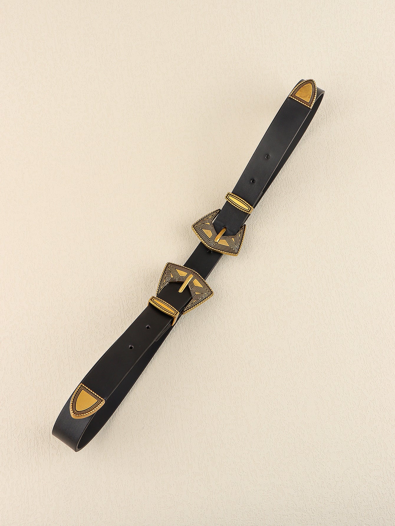 Double Buckle PU Leather Belt Carauana Store