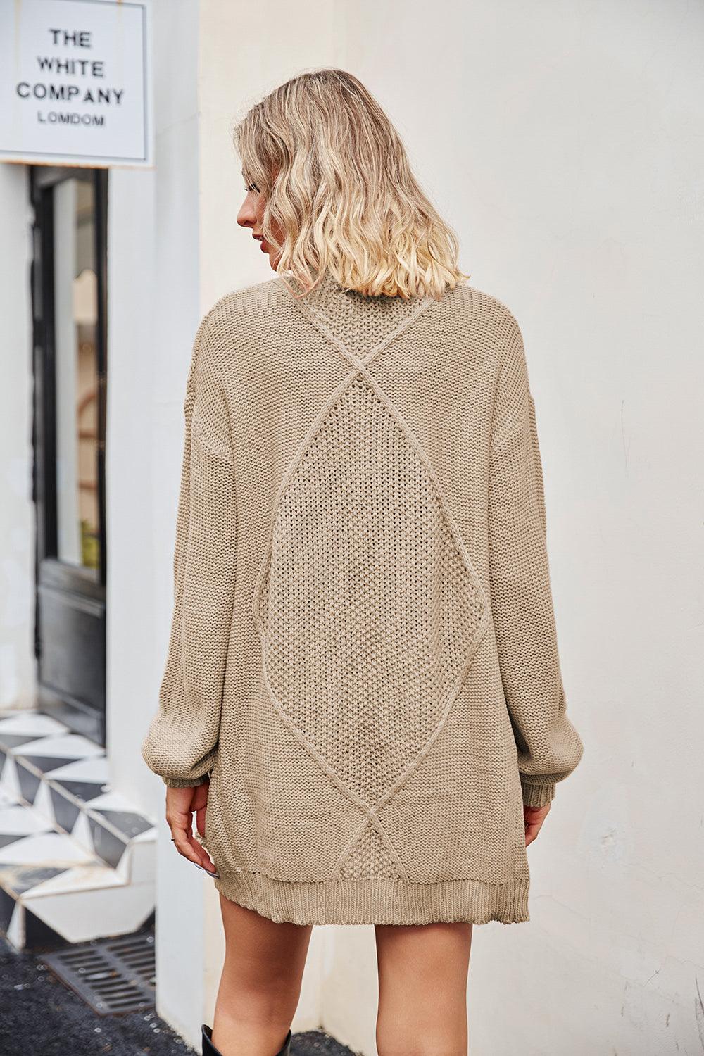 Open Front Cardigan with Pockets Carauana Store