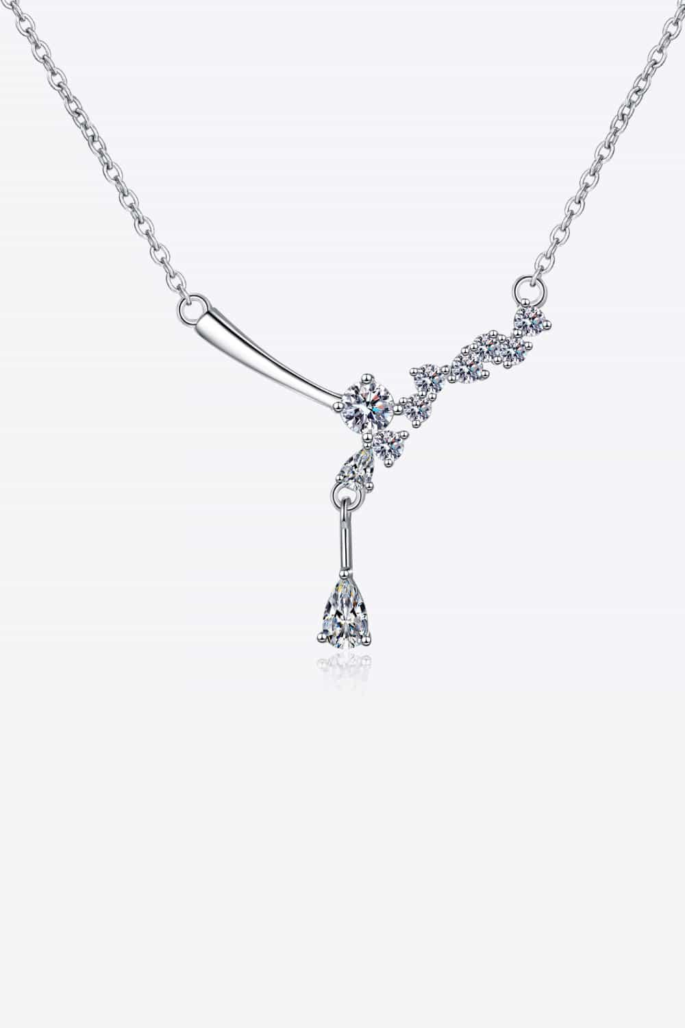1 Carat Moissanite 925 Sterling Silver Necklace Carauana Store
