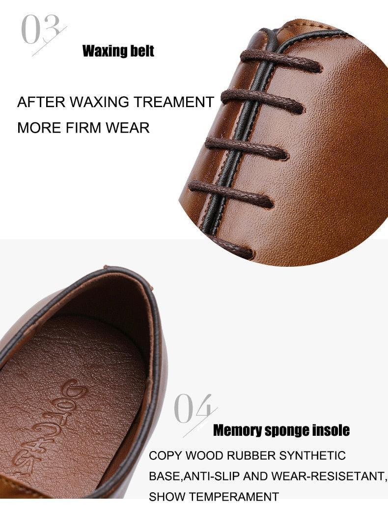 DESAI Men Business Dress Soft Genuine Leather Fashion Mens Comfortable Oxford Shoes Carauana Store