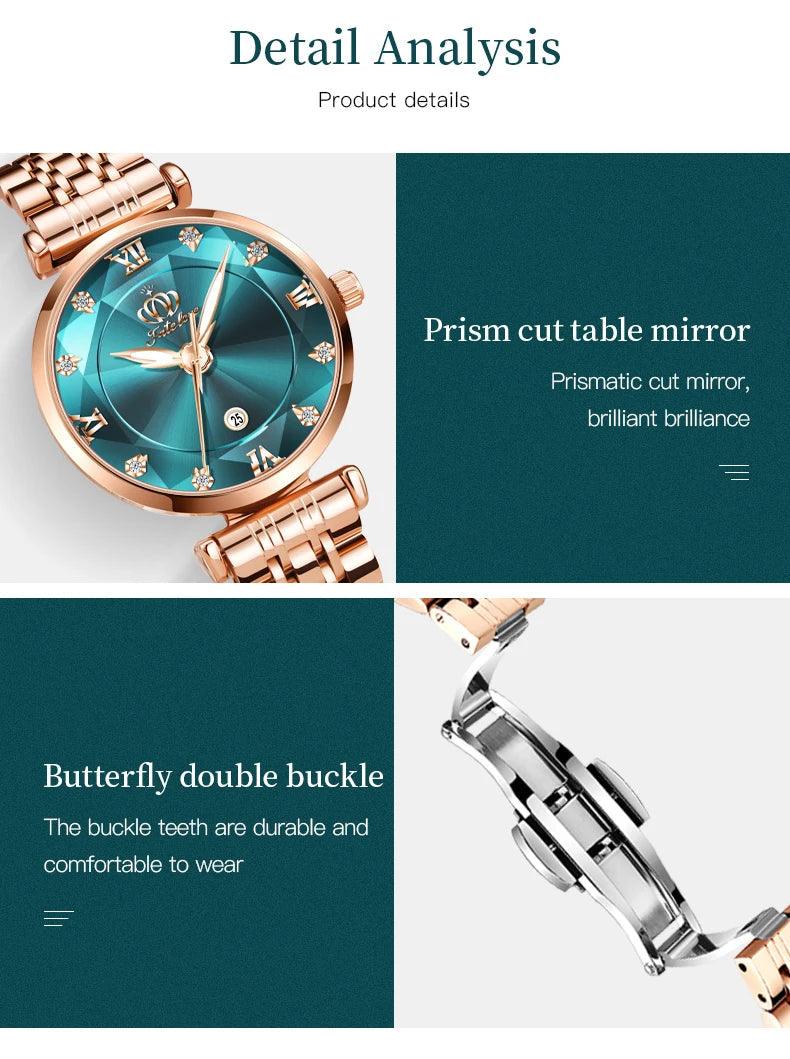 FATE LOVE Quartz Watch for Women Luxury Waterproof Stainless Steel Elegant Dress Ladies' Watch Set Top Brand Women Wristwatch Carauana Store