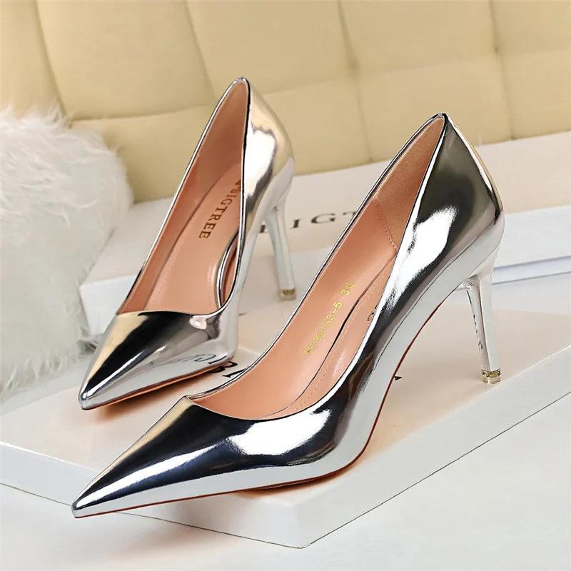 Fashion Women's Patent Leather High Heels - Perfect for Parties! Carauana Store