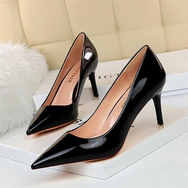 Fashion Women's Patent Leather High Heels - Perfect for Parties! Carauana Store