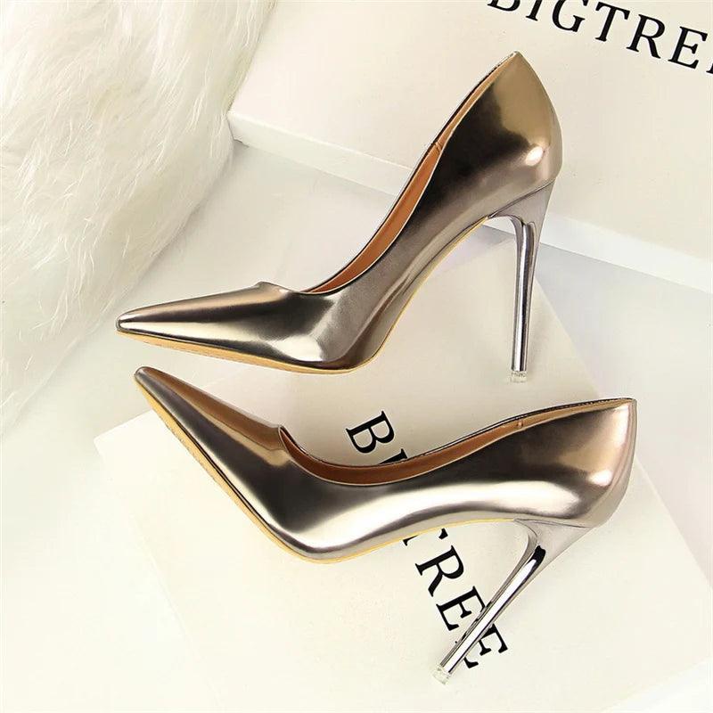 Fashion Women's Patent Leather High Heels - Perfect for Parties! Carauana Store