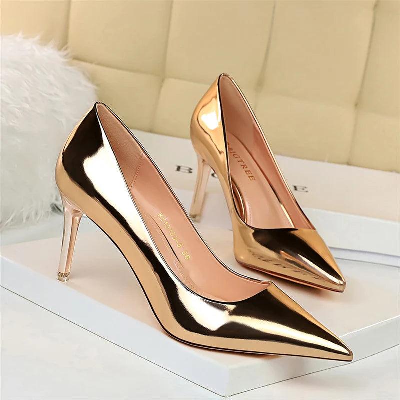 Fashion Women's Patent Leather High Heels - Perfect for Parties! Carauana Store