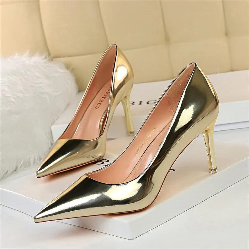 Fashion Women's Patent Leather High Heels - Perfect for Parties! Carauana Store