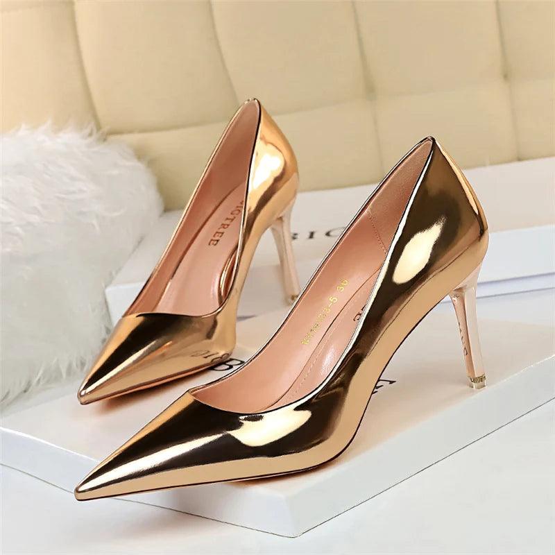 Fashion Women's Patent Leather High Heels - Perfect for Parties! Carauana Store