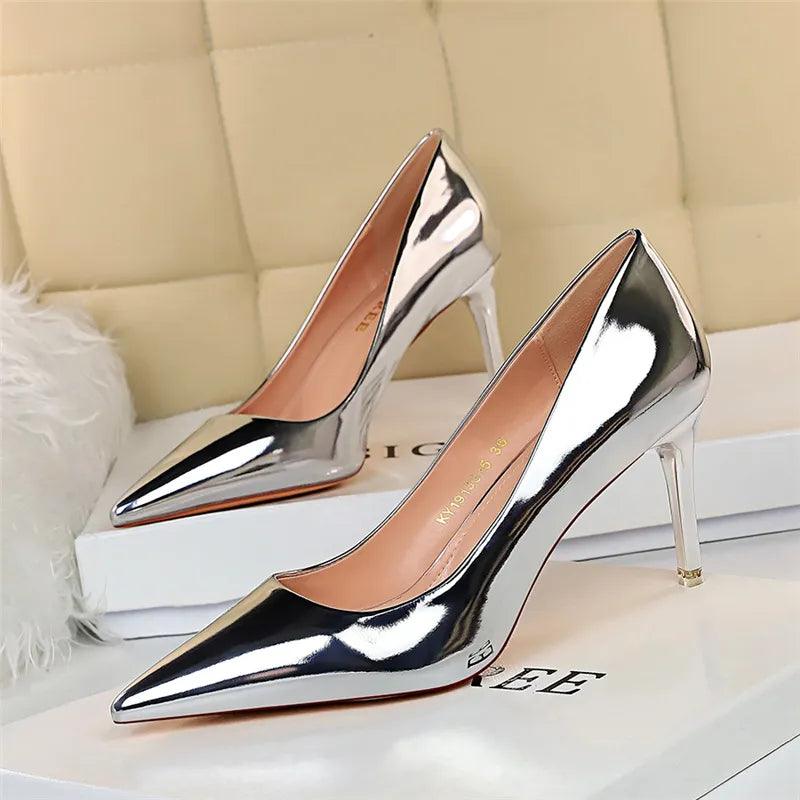 Fashion Women's Patent Leather High Heels - Perfect for Parties! Carauana Store