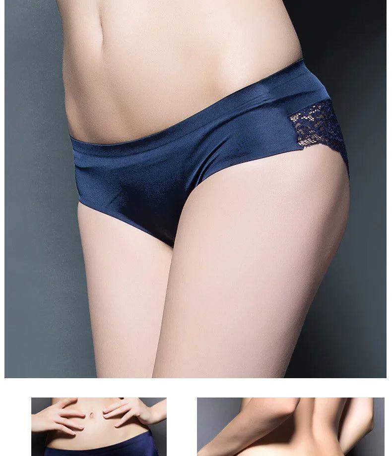 3Pcs Women's Lace Seamless Panties Set - Luxurious Mid-Rise Cotton Spandex Nylon Briefs | Carauana Carauana Store