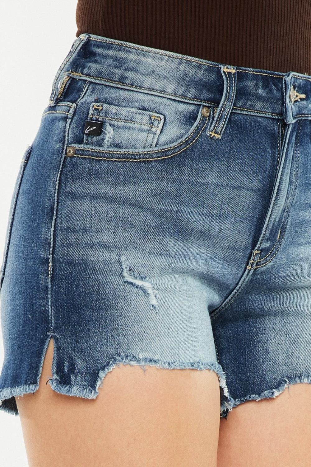 Kancan High Waist Raw Hem Denim Shorts Carauana Store