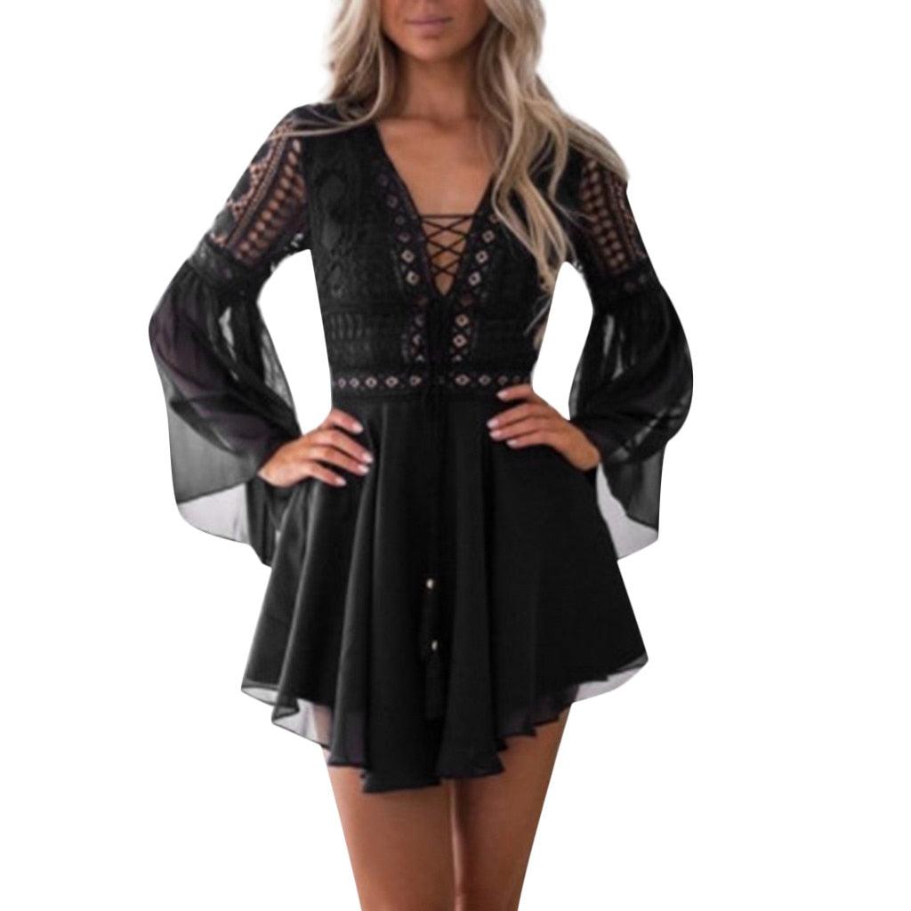 New Dress 2023 Elegant Lace Long Sleeve Cocktail Party Dresses Carauana Store
