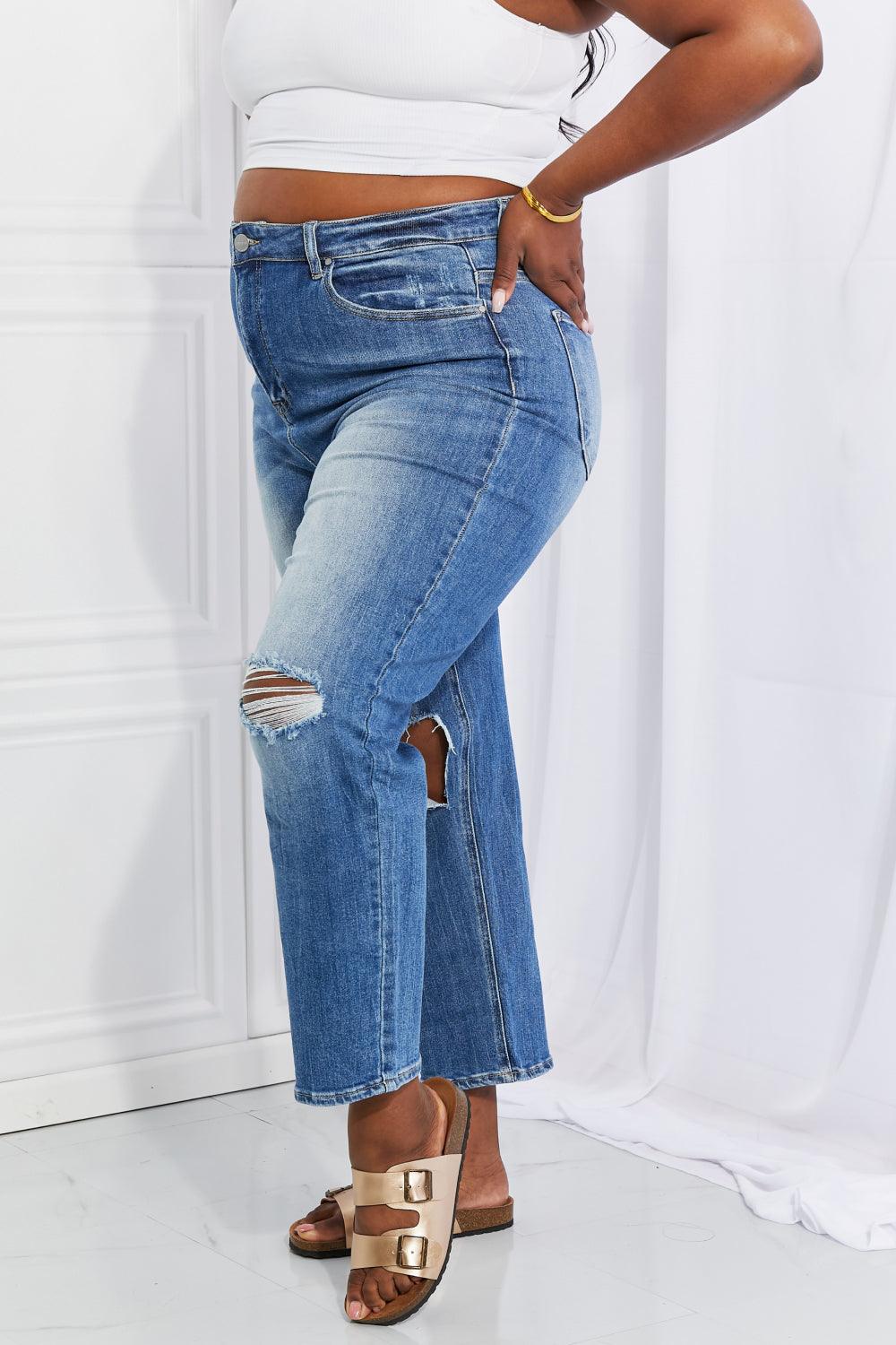 RISEN Full Size Emily High Rise Relaxed Jeans Carauana Store