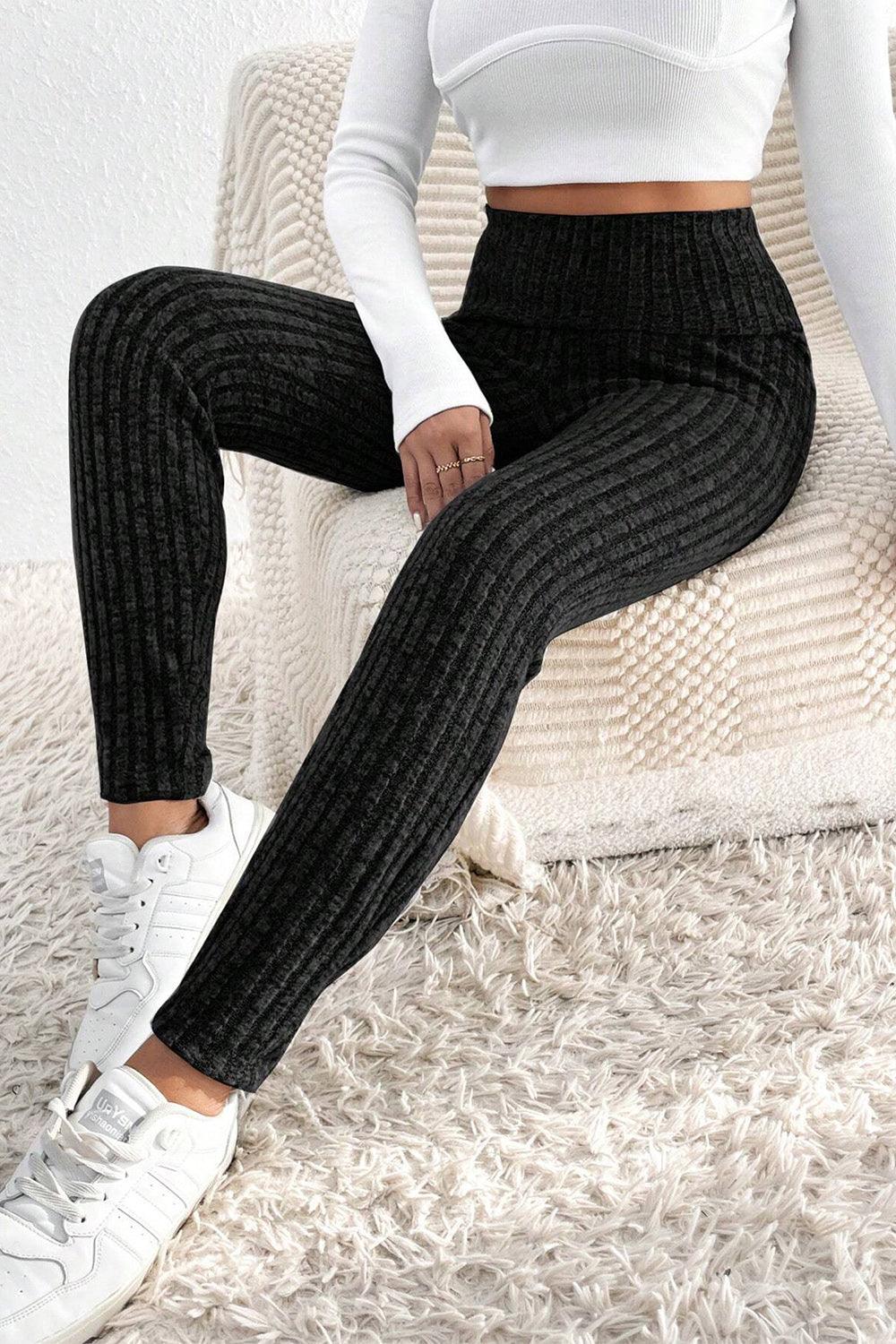 Ribbed High Waist Leggings Carauana Store