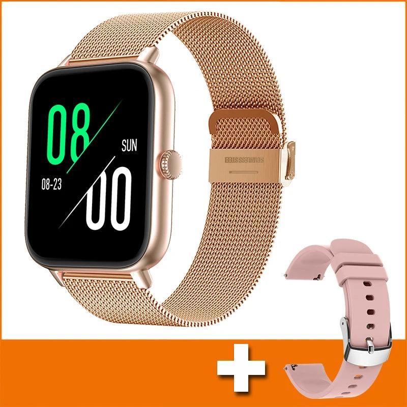 Trosmart Fusion: Where Fashion Meets Functionality in a Timeless Symphony|Smartwatch Golden For Android IOS Unisex Carauana Store