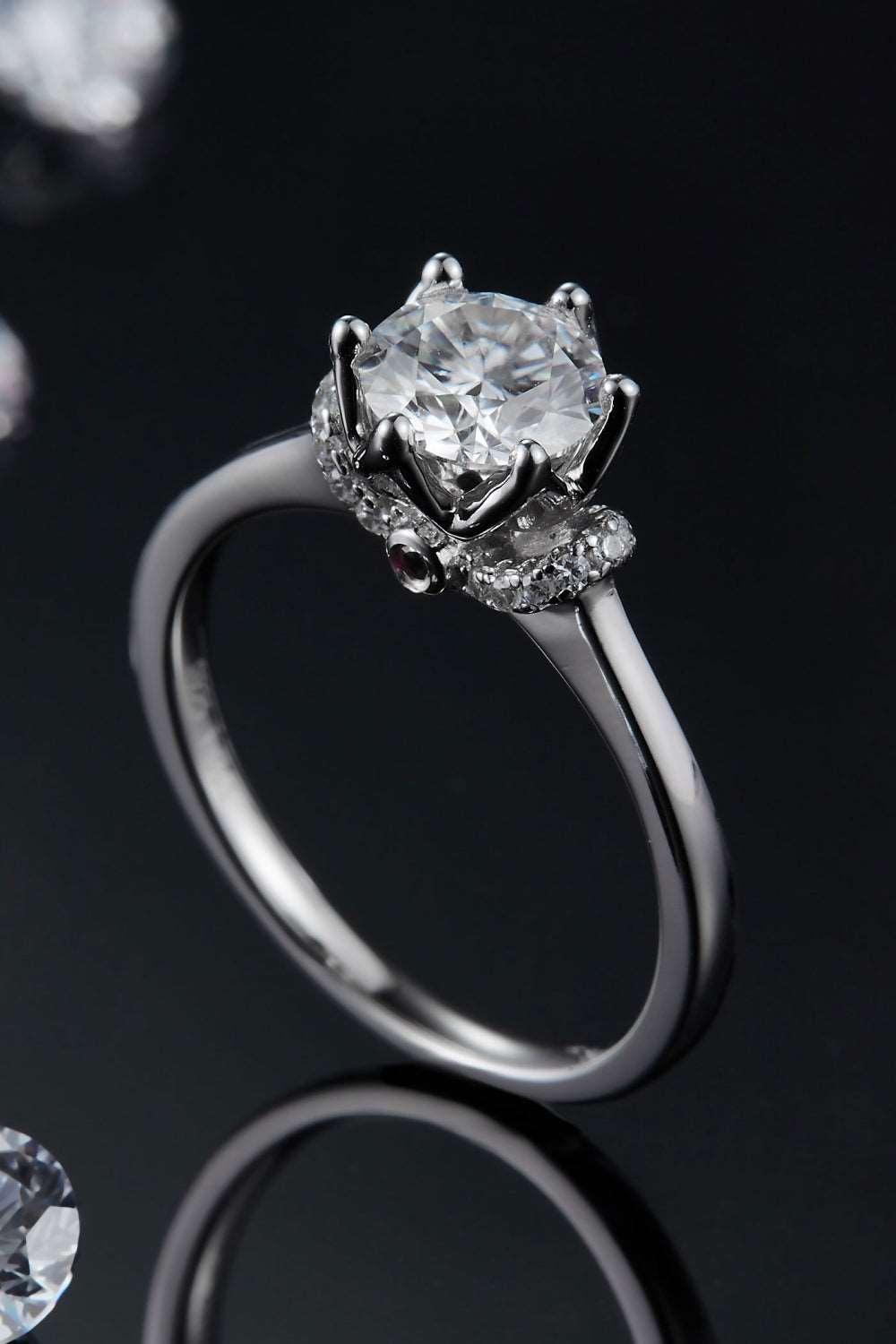 1 Carat Moissanite 925 Sterling Silver Ring Carauana Store