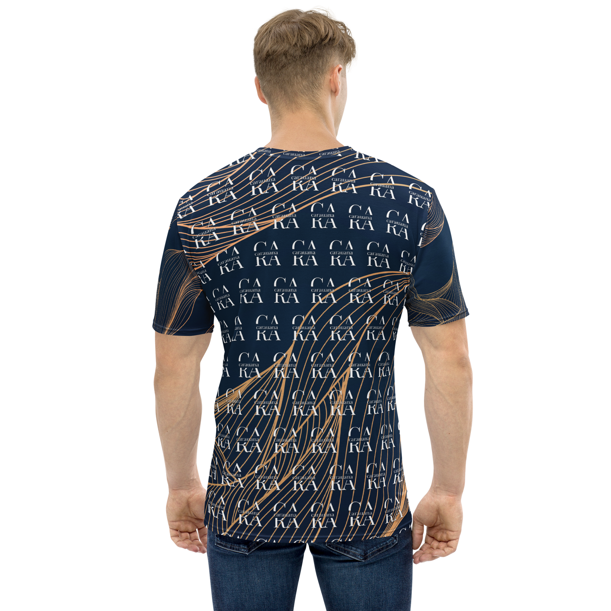 CaRaUaNa Men's t-shirt blue gold Carauana Store