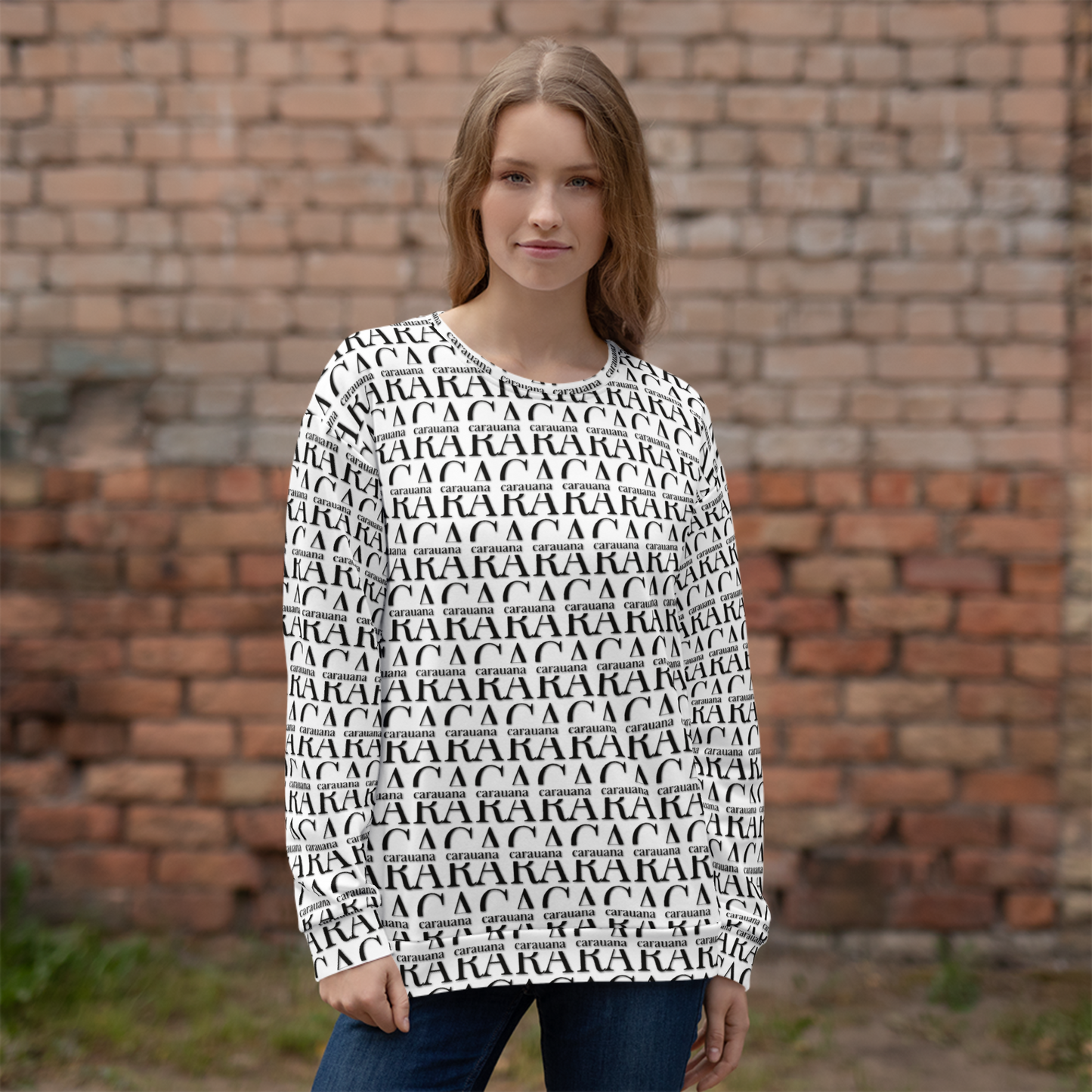 Premium Sweatshirt CaRaUaNa Unisex Black Logo