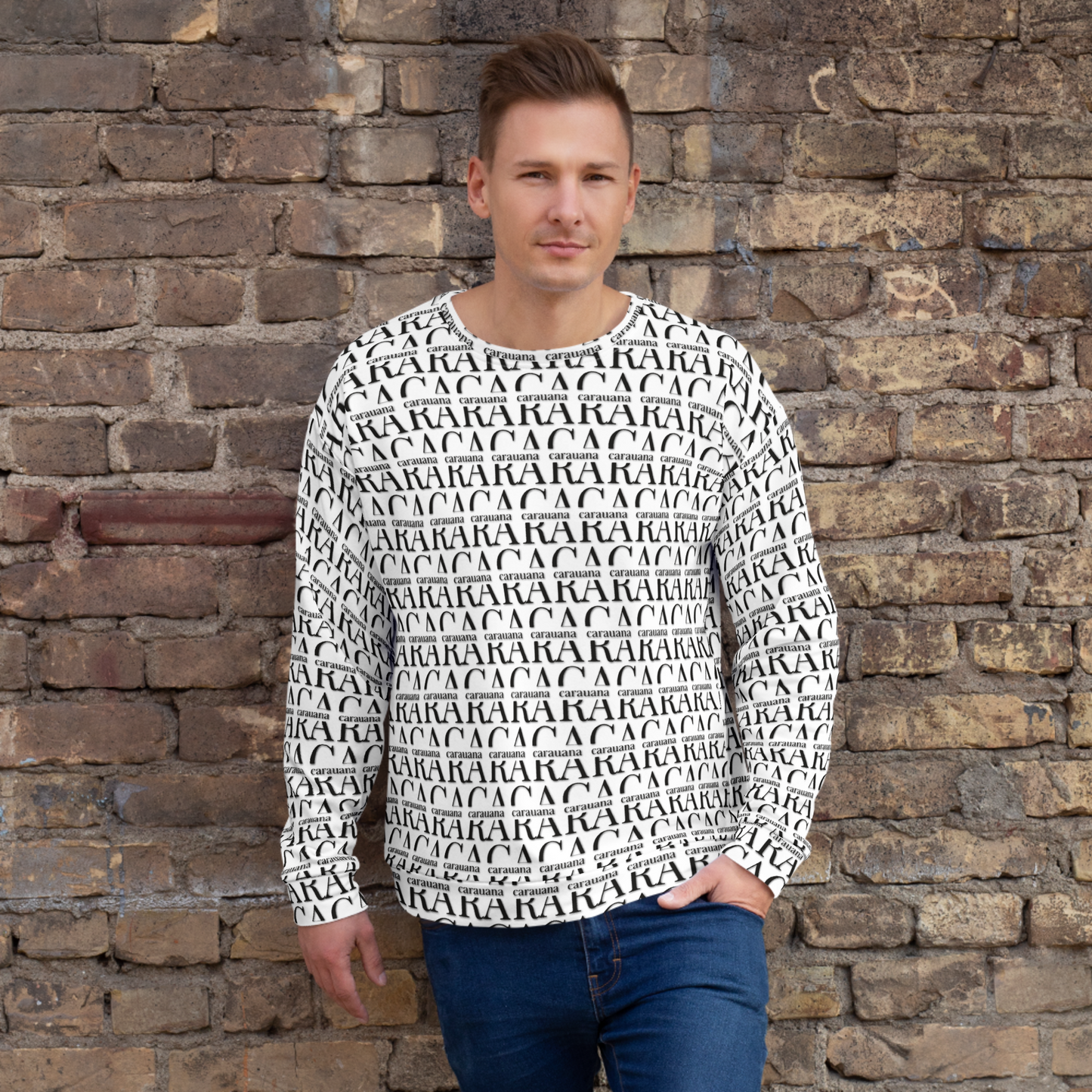 Premium Sweatshirt CaRaUaNa Unisex Black Logo