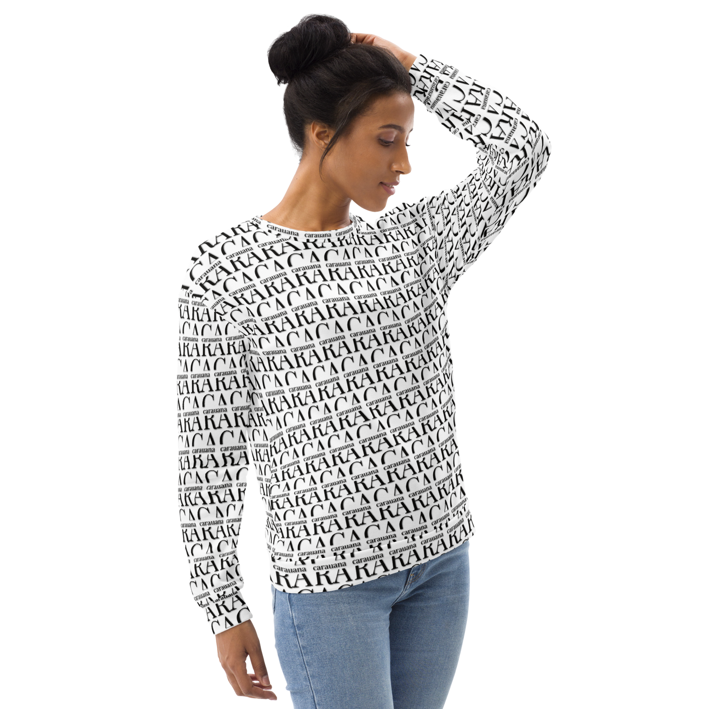 Premium Sweatshirt CaRaUaNa Unisex Black Logo