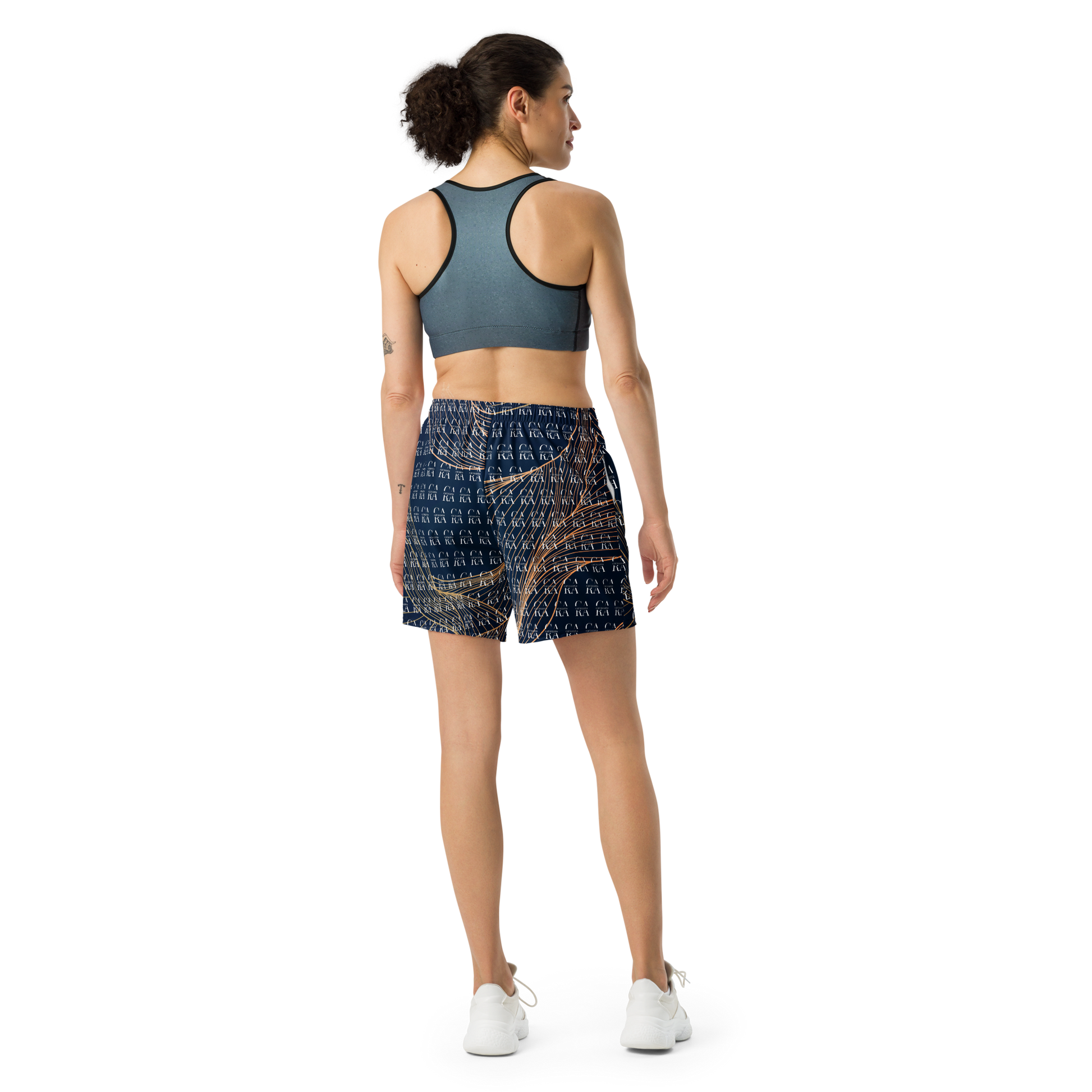 CaRaUaNa Athletic Shorts Unisex blue gold Carauana Store