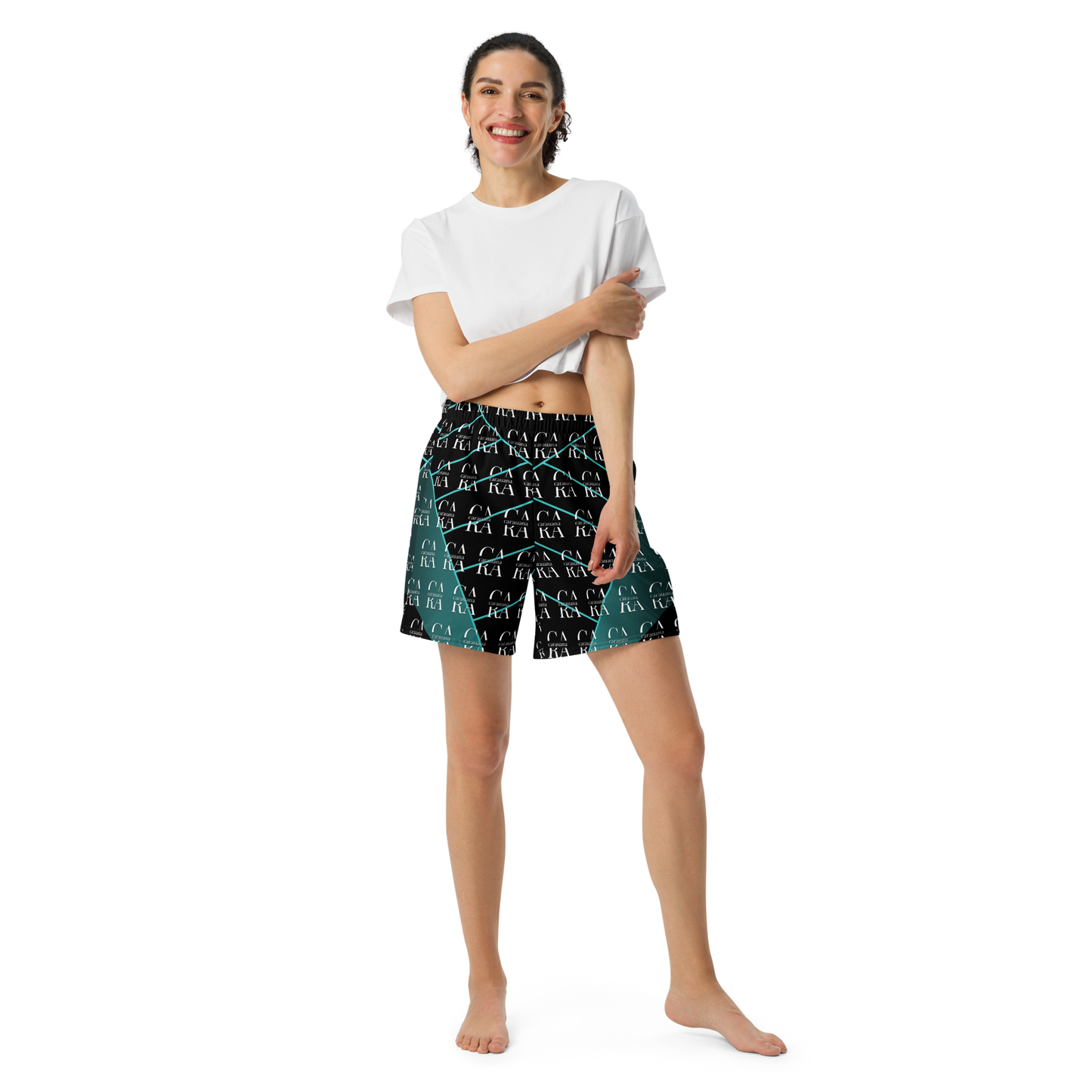 CaRaUaNa Athletic Shorts Unisex Green Famous Carauana Store