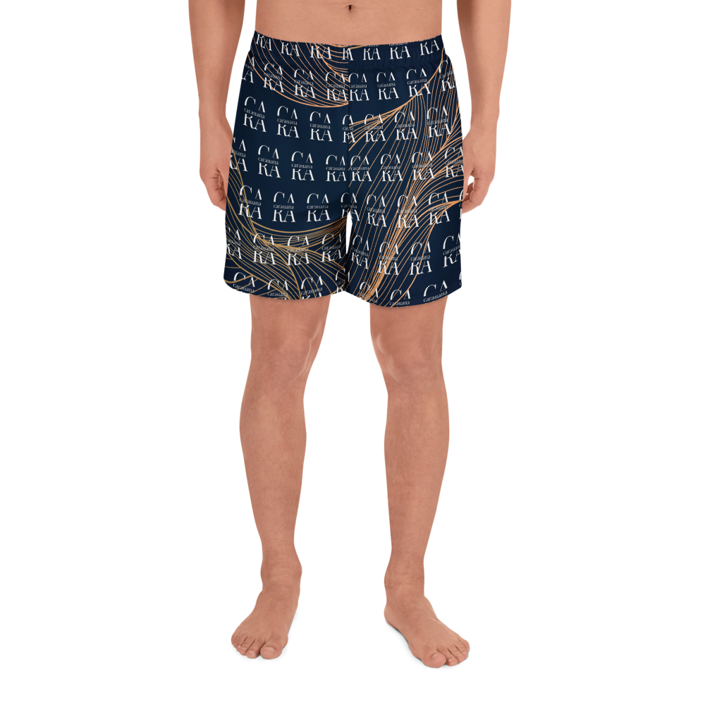 CaRaUaNa Athletic Shorts Unisex blue gold Carauana Store