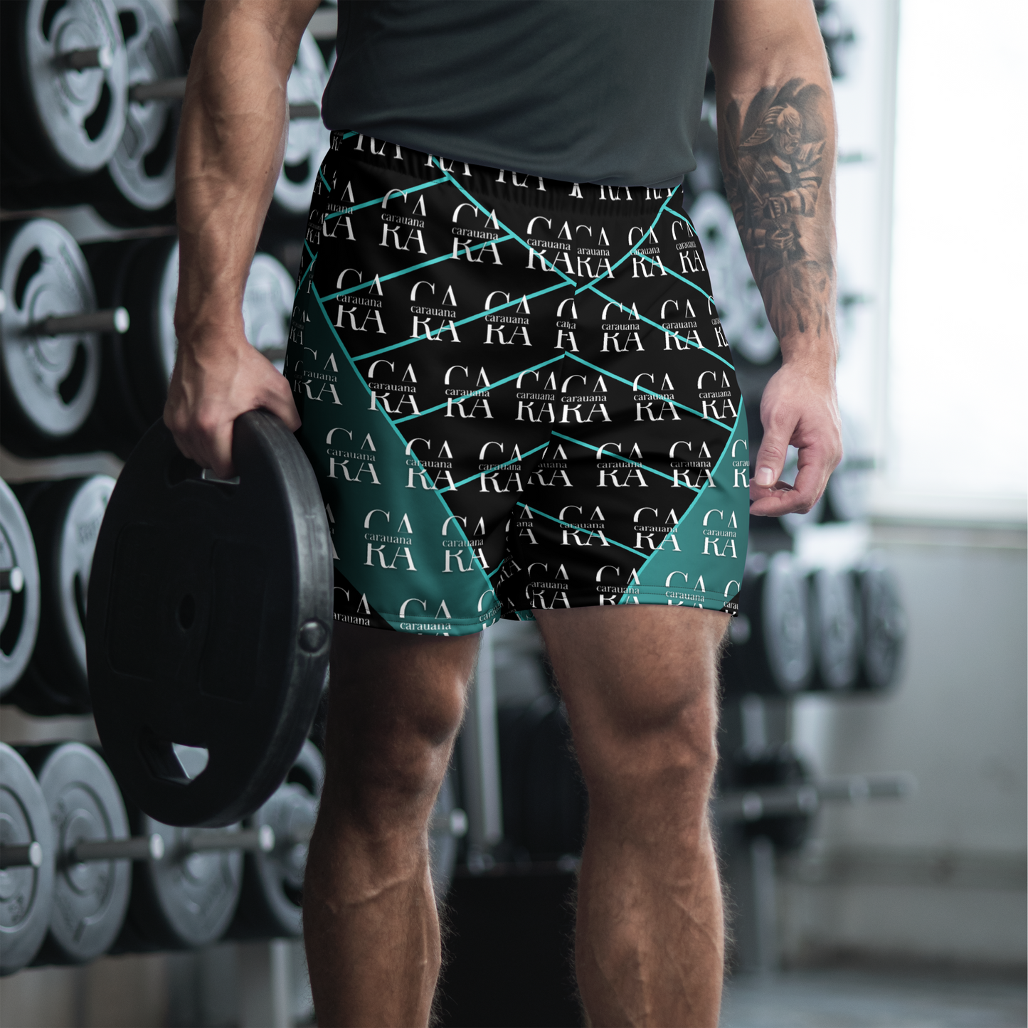 CaRaUaNa Athletic Shorts Unisex Green Famous Carauana Store