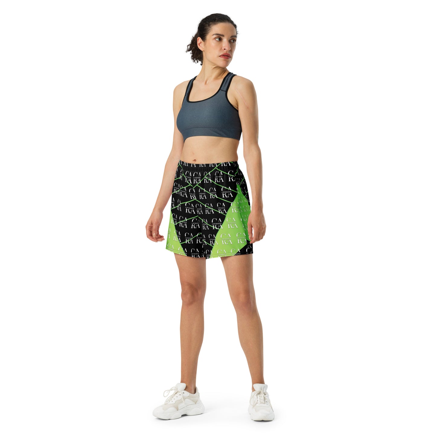 CaRaUaNa Athletic Shorts Unisex black Green Carauana Store
