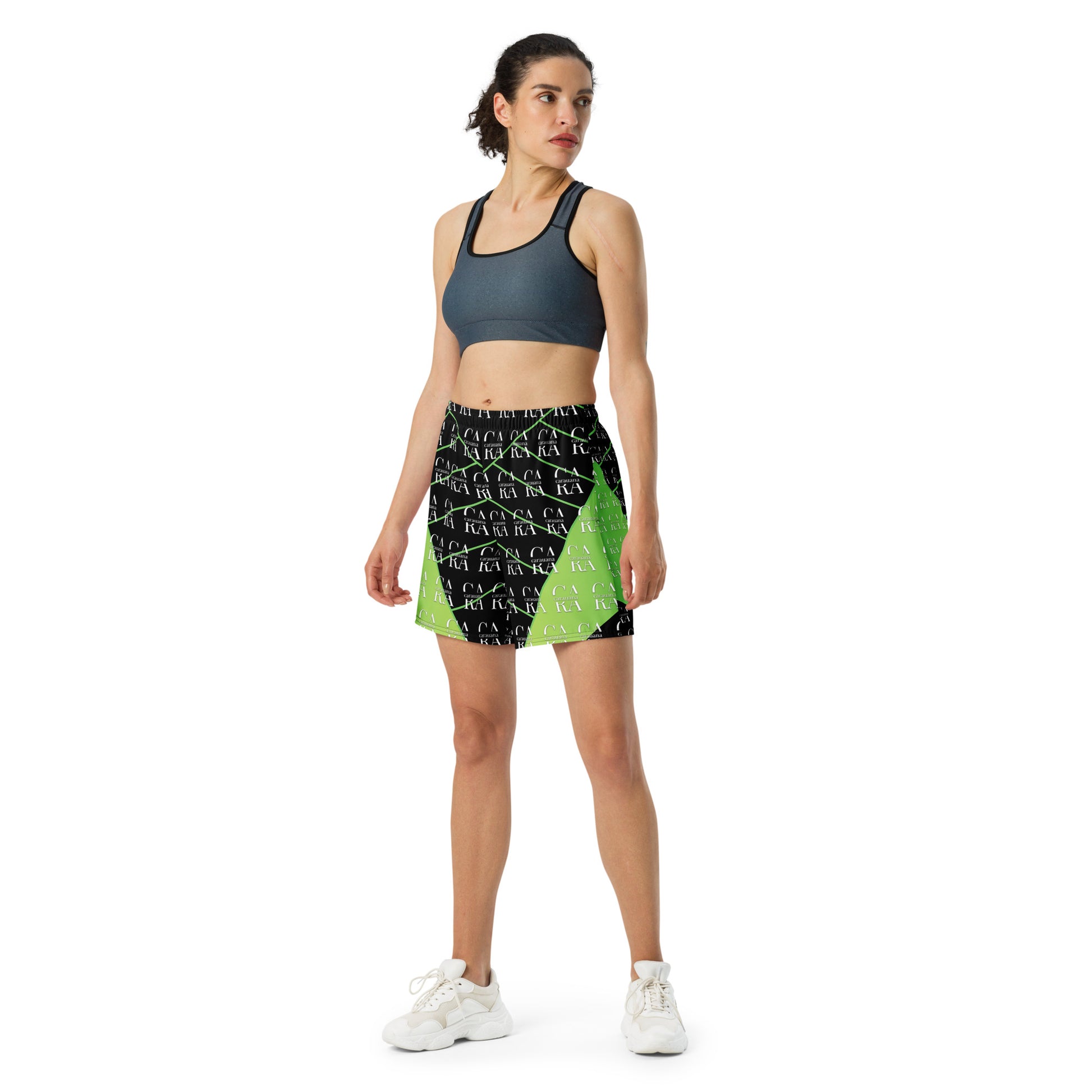 CaRaUaNa Athletic Shorts Unisex black Green Carauana Store