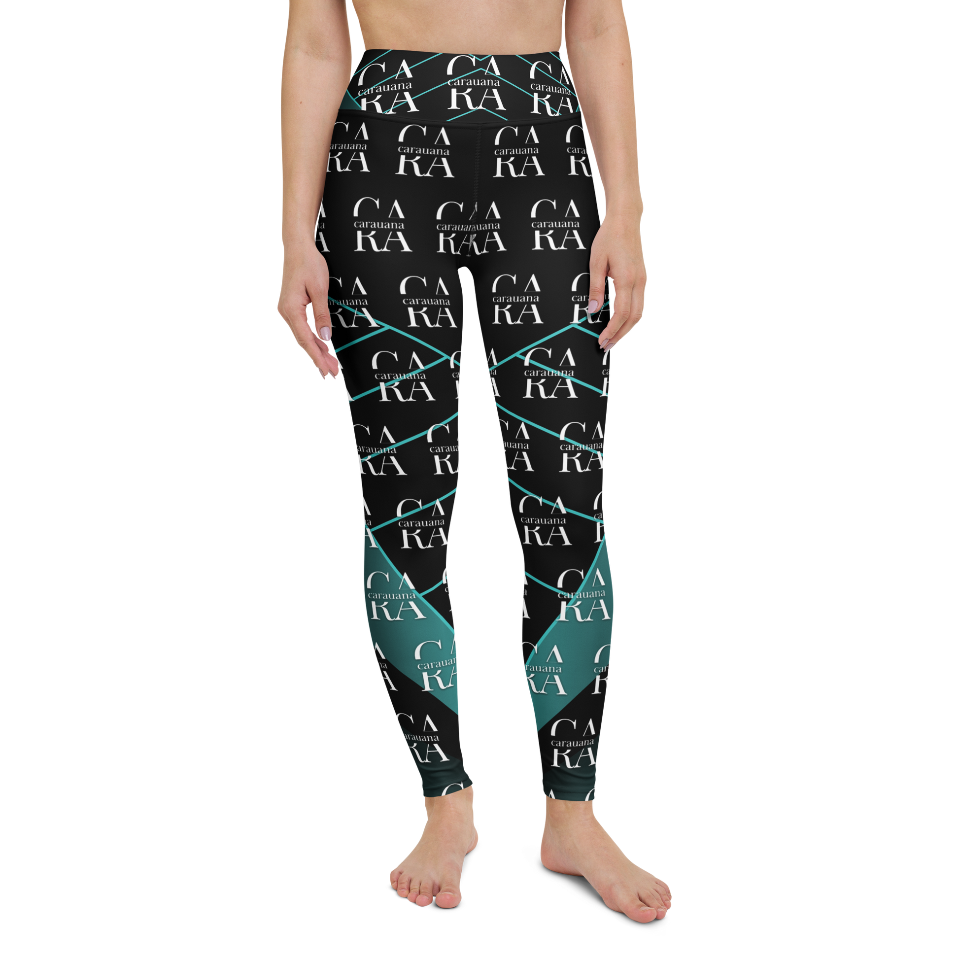 CaRaUaNa Leggings SPORT black Green Famous Carauana Store