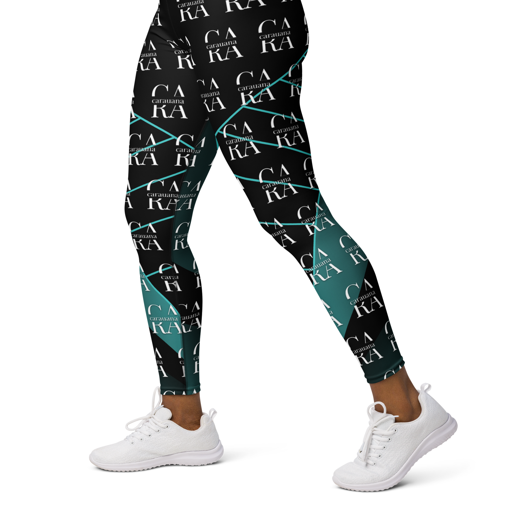 CaRaUaNa Leggings SPORT black Green Famous Carauana Store