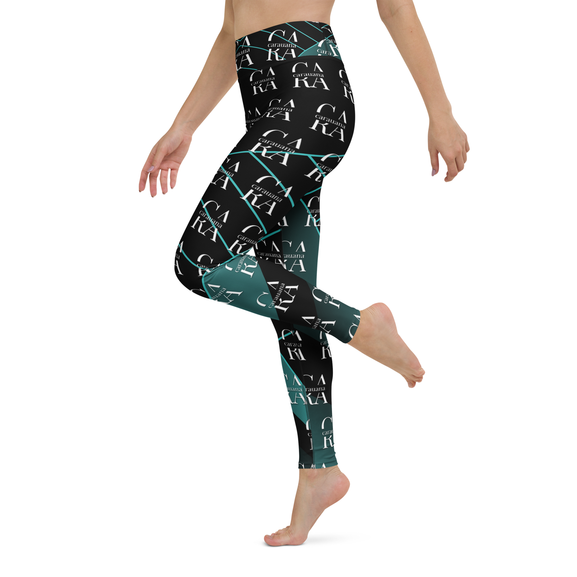 CaRaUaNa Leggings SPORT black Green Famous Carauana Store
