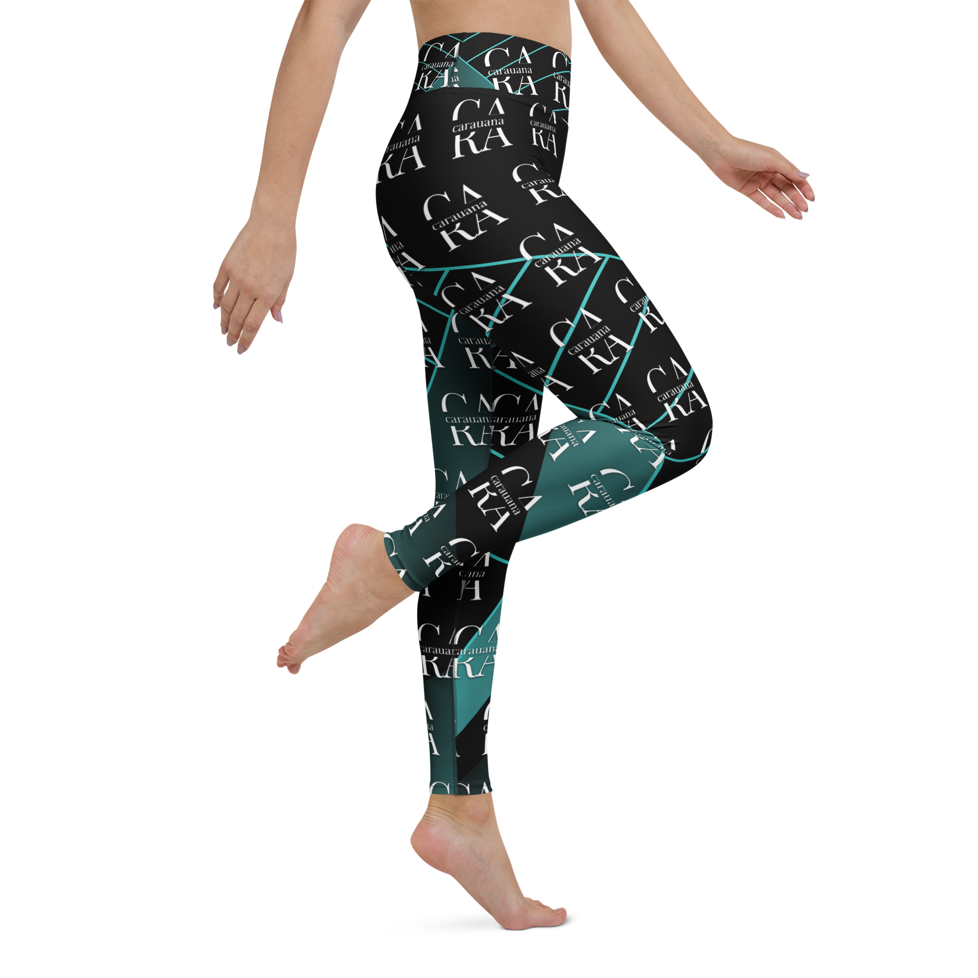 CaRaUaNa Leggings SPORT black Green Famous Carauana Store