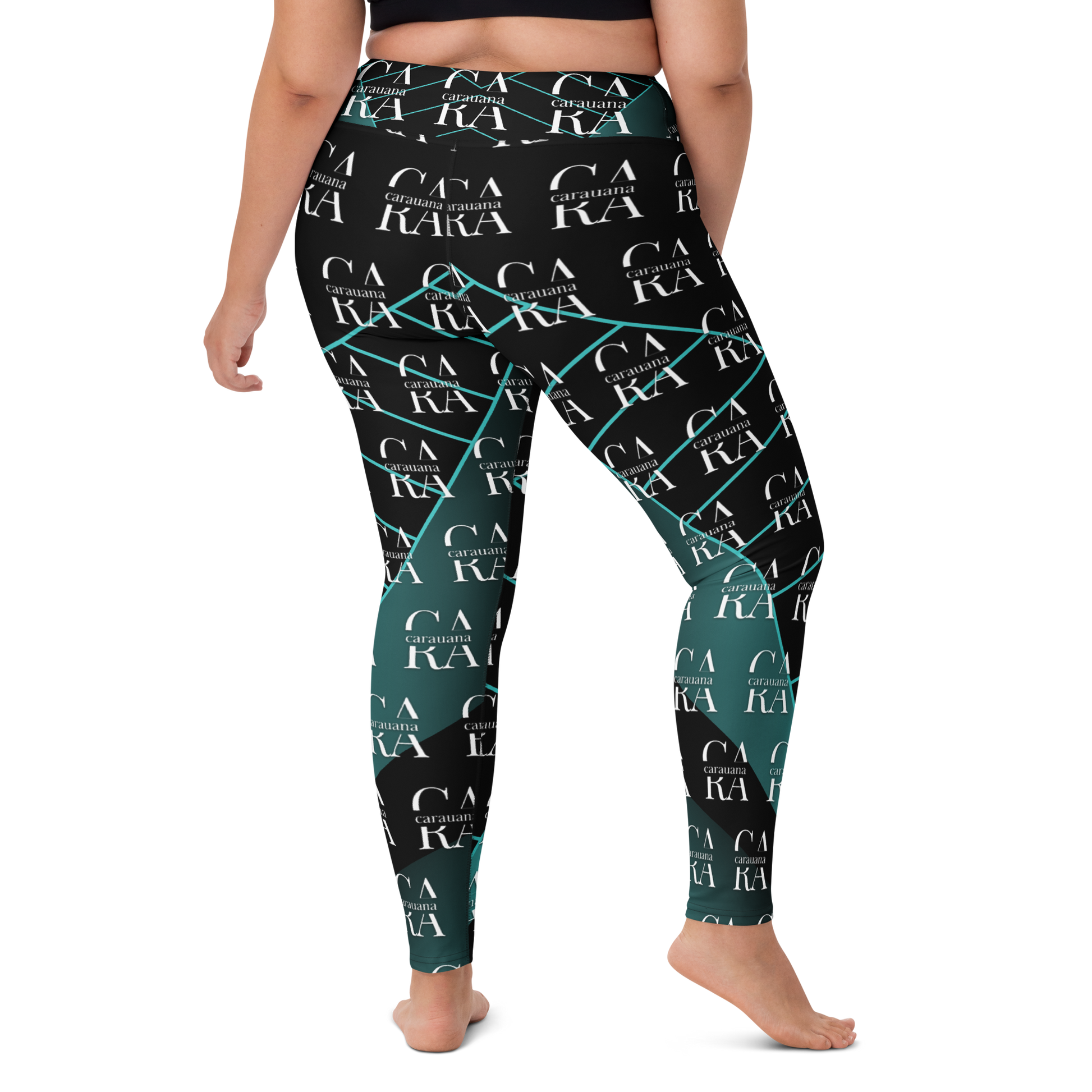CaRaUaNa Leggings SPORT black Green Famous Carauana Store