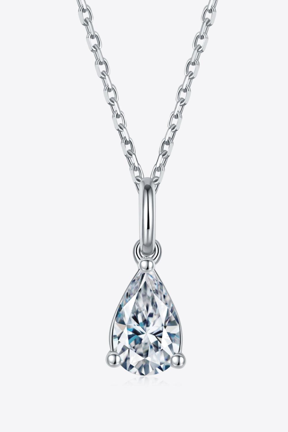 1 Carat Moissanite 925 Sterling Silver Necklace Carauana Store