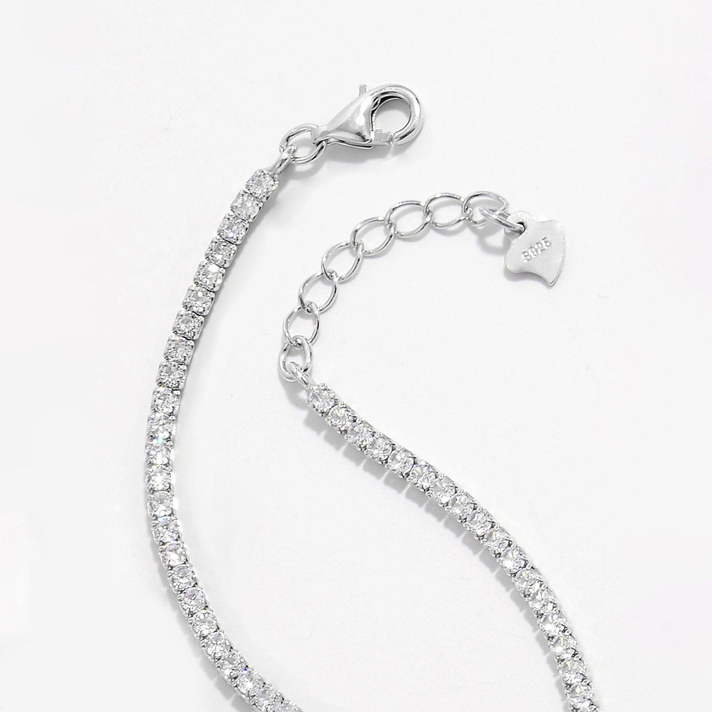 925 Sterling Silver Inlaid Zircon Bracelet Carauana Store