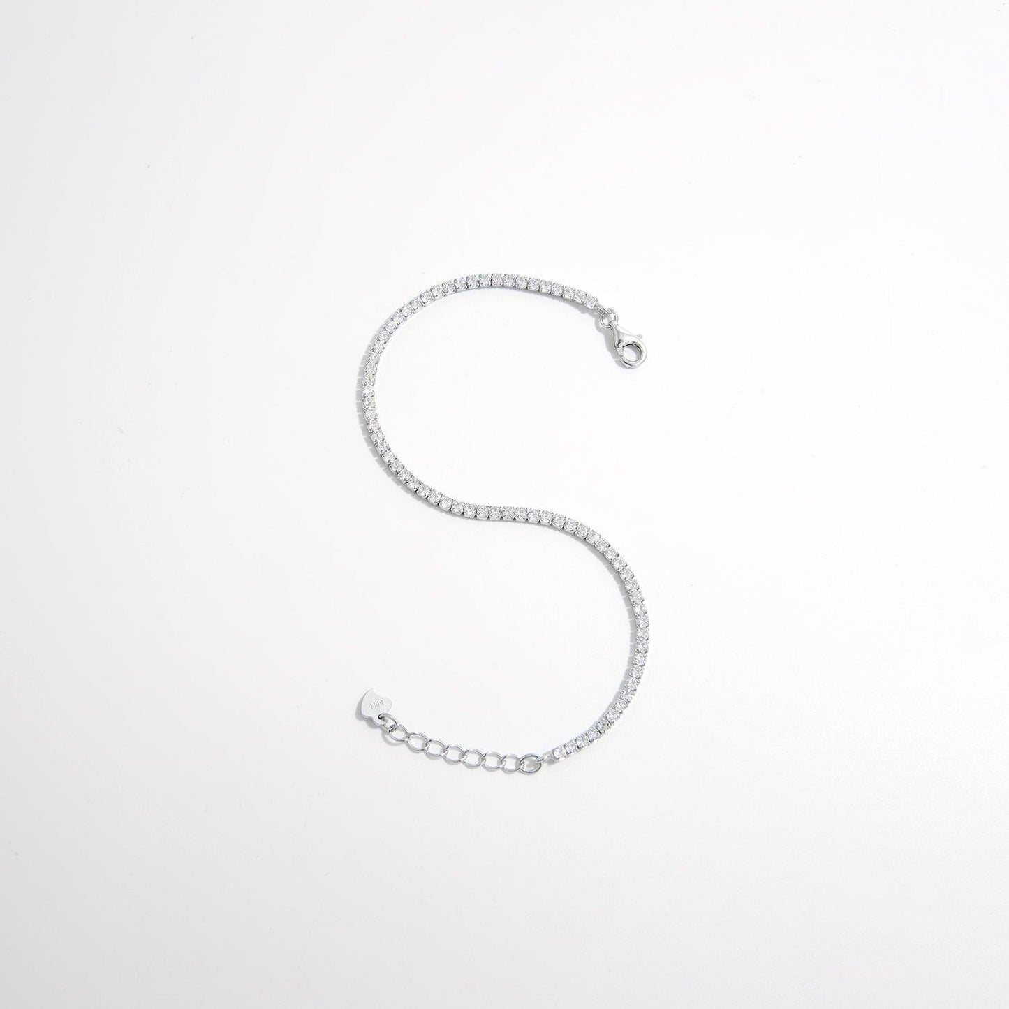 925 Sterling Silver Inlaid Zircon Bracelet Carauana Store