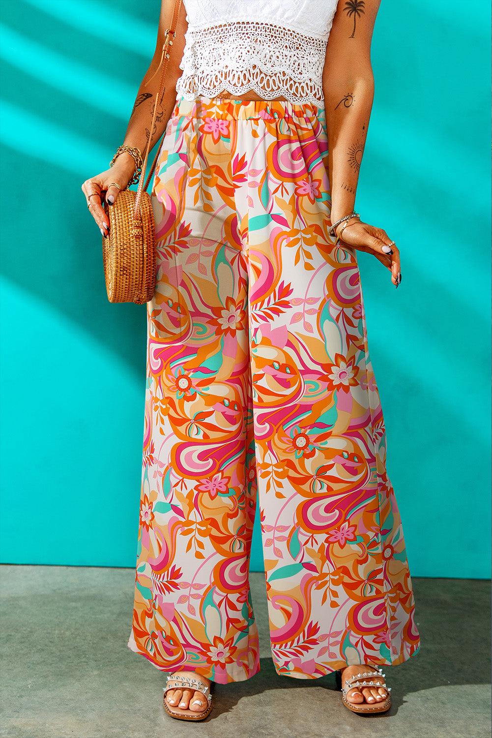 Floral Wide Leg Pants Carauana Store