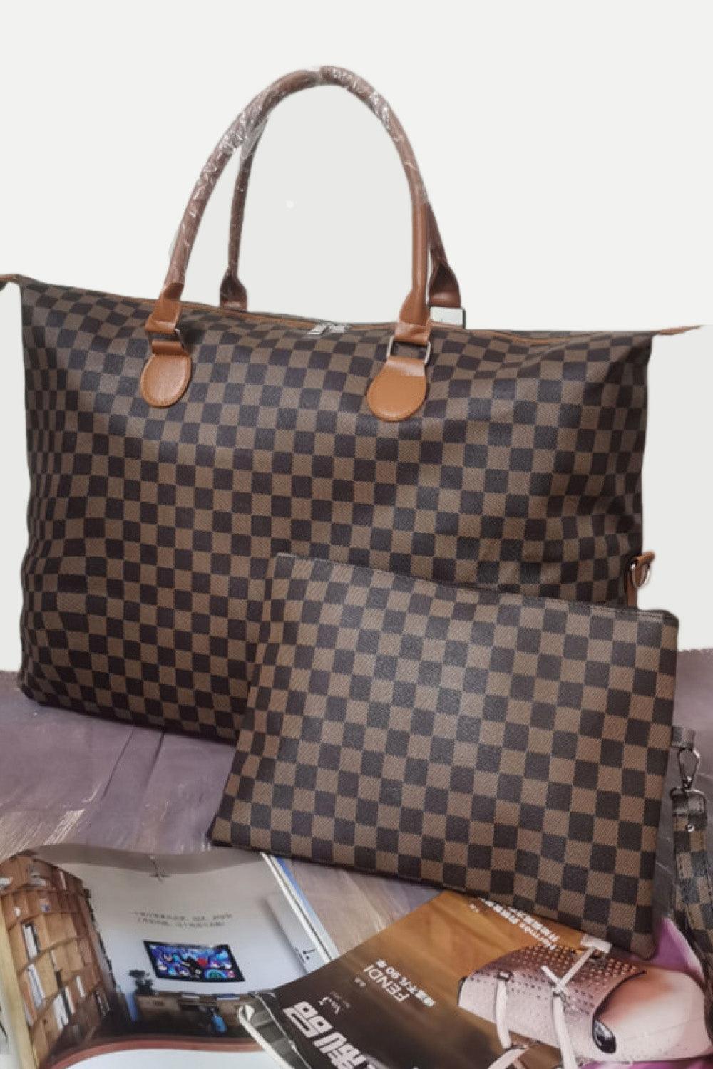Checkered Two-Piece Bag Set Carauana Store