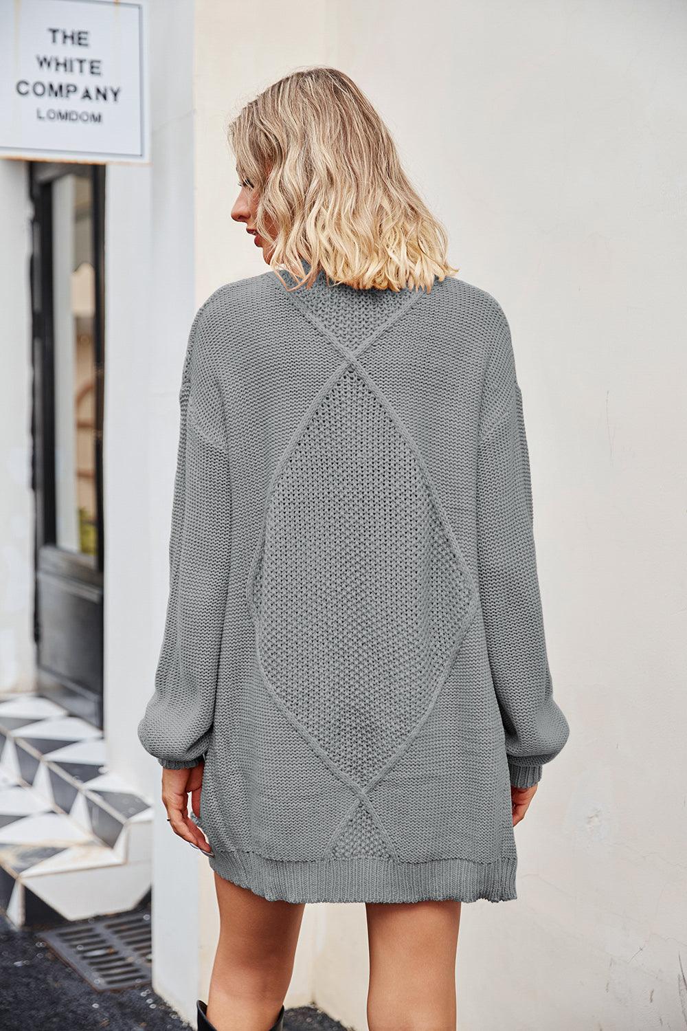 Open Front Cardigan with Pockets Carauana Store