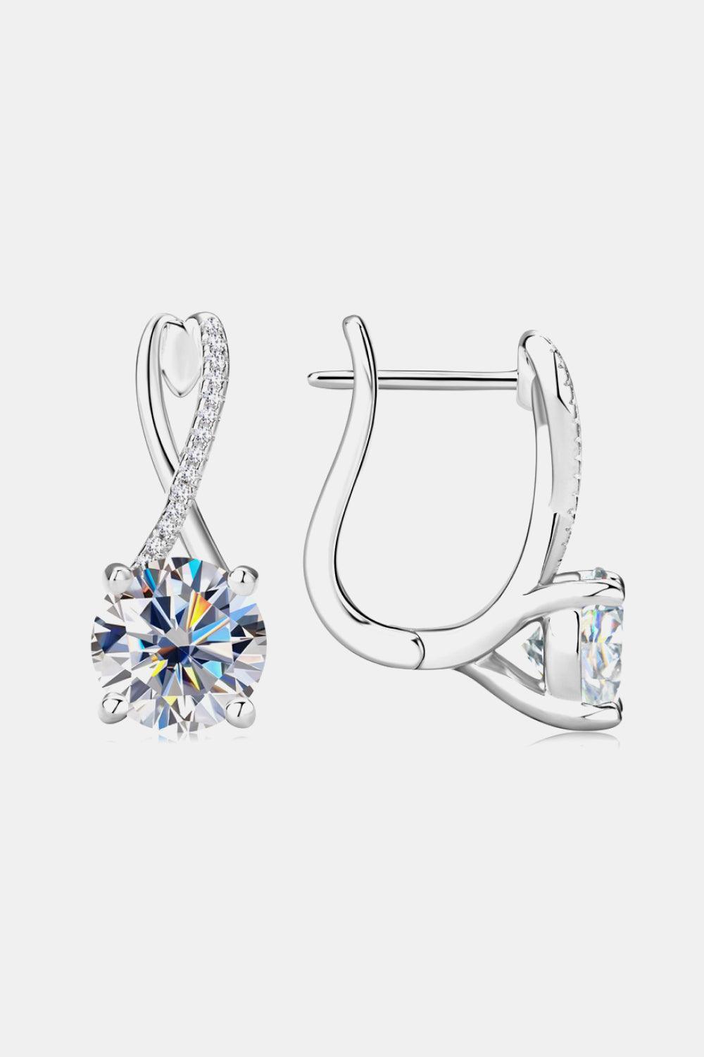 4 Carat Moissanite 925 Sterling Silver Earrings Carauana Store
